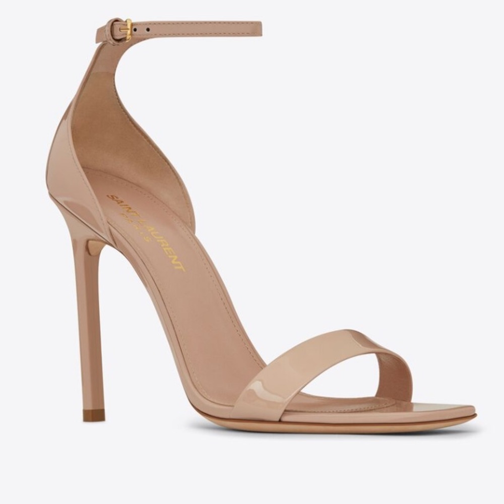 YSL Amber Sandals in Patent Leather